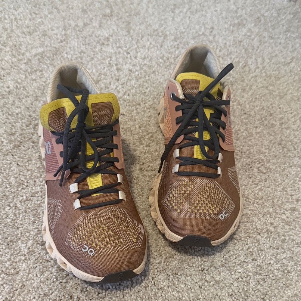 On Women's Brown and Yellow Athletic Shoes in good condition